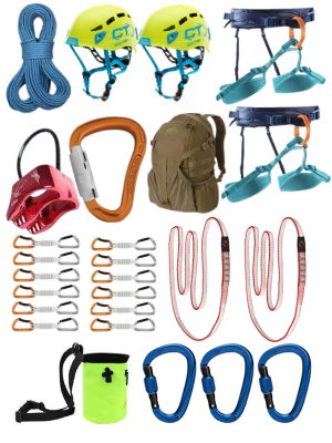 Sport climbing set of gear