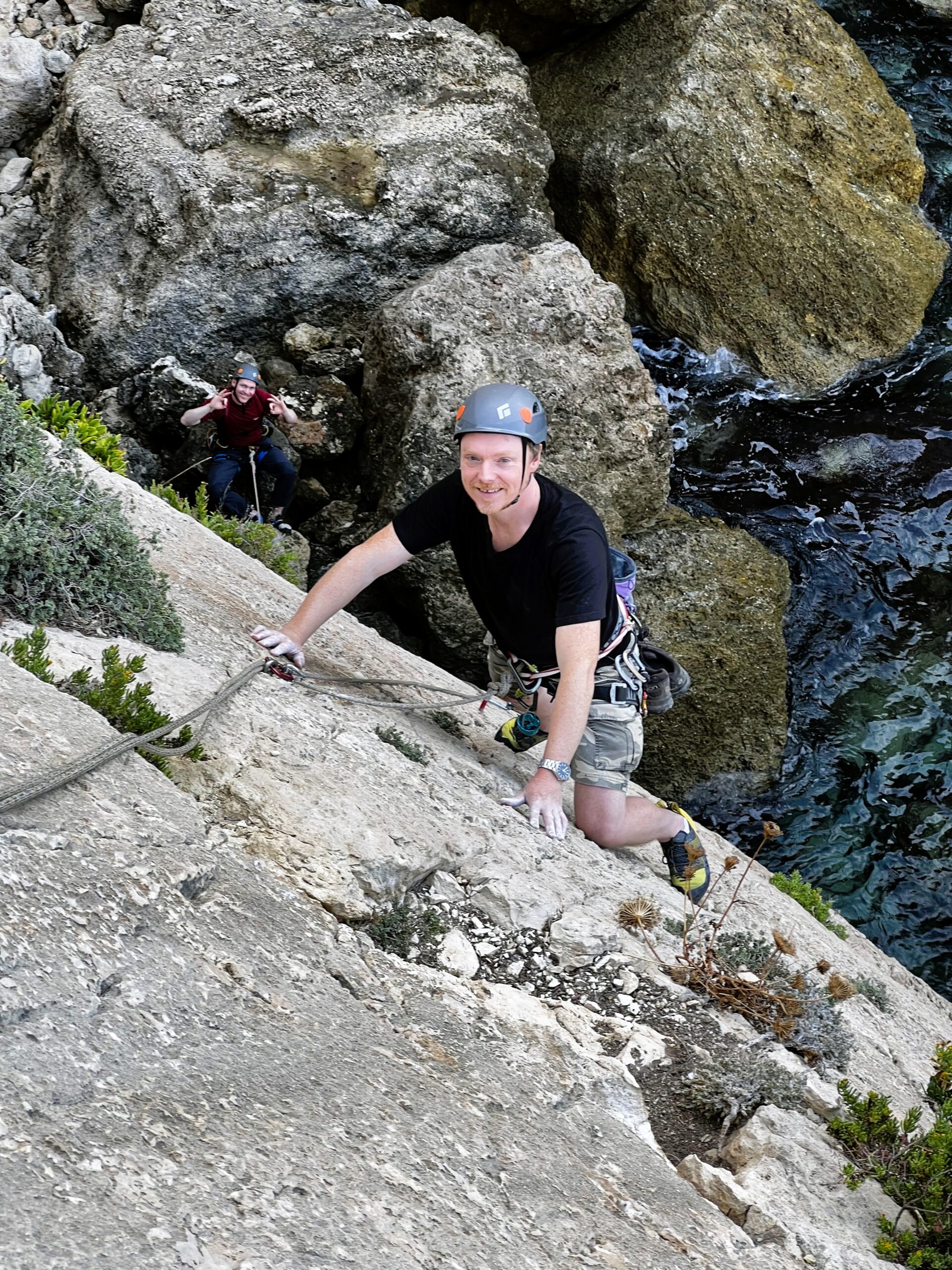 Man enjoy climbing in Malta