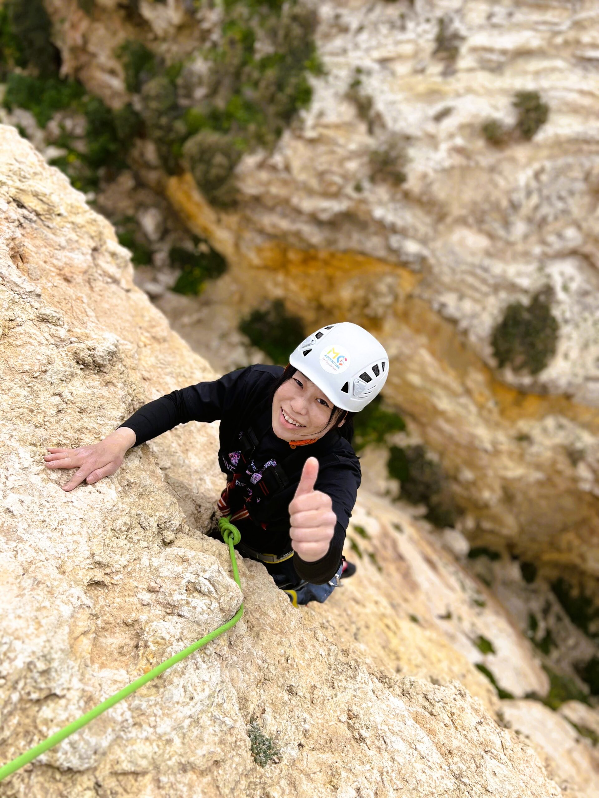 Women climber on a climbing holiday